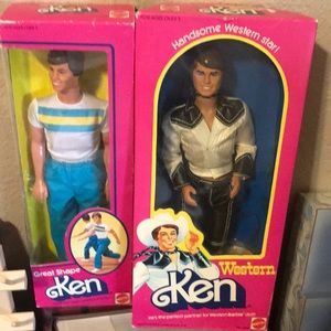 NRFB 1983 Great Shape Ken and 1980 Western Ken